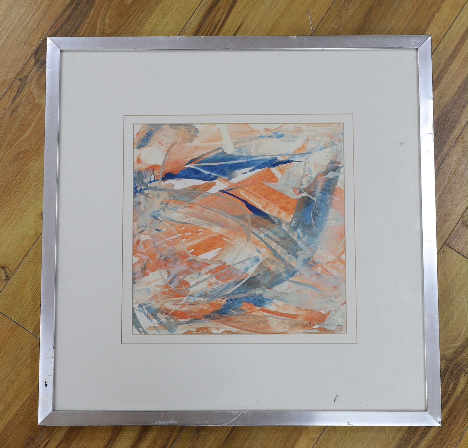 Albert Williams, oil on paper, Abstract, signed, 29 x 29cm